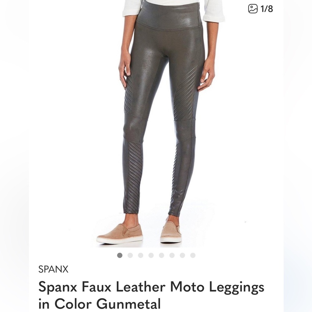 SPANX Faux Leather Moto Leggings